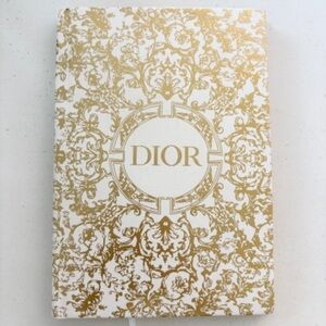 Dior White and Gold Notebook & a 5 Clubs Playing Card Bundle NIP